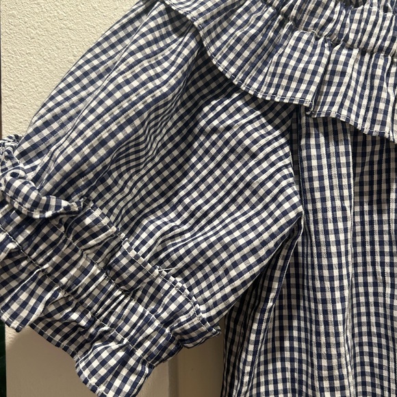 Sara Campbell black and white gingham dress with gathered top. NWT - Picture 2 of 7